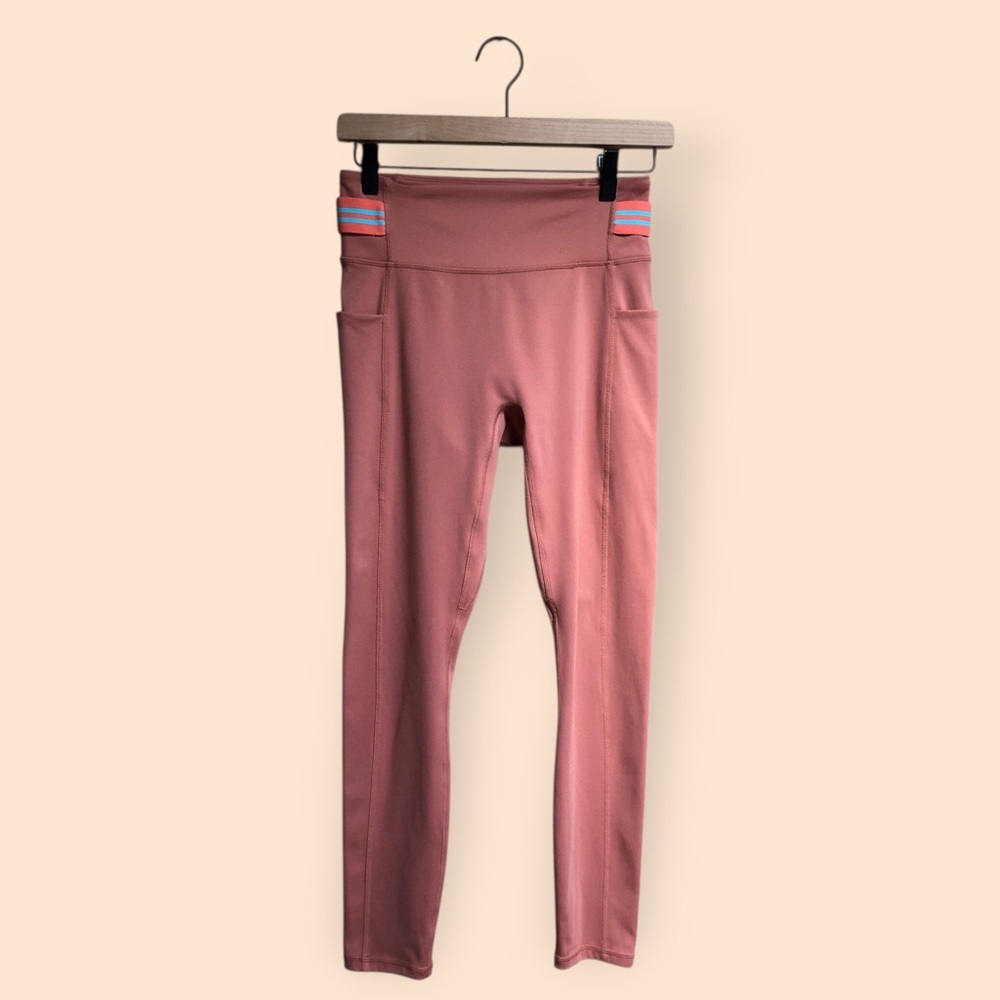 Fabletics Motion 365 Pink Mauve Activewear Leggings Pockets Workout Women Small